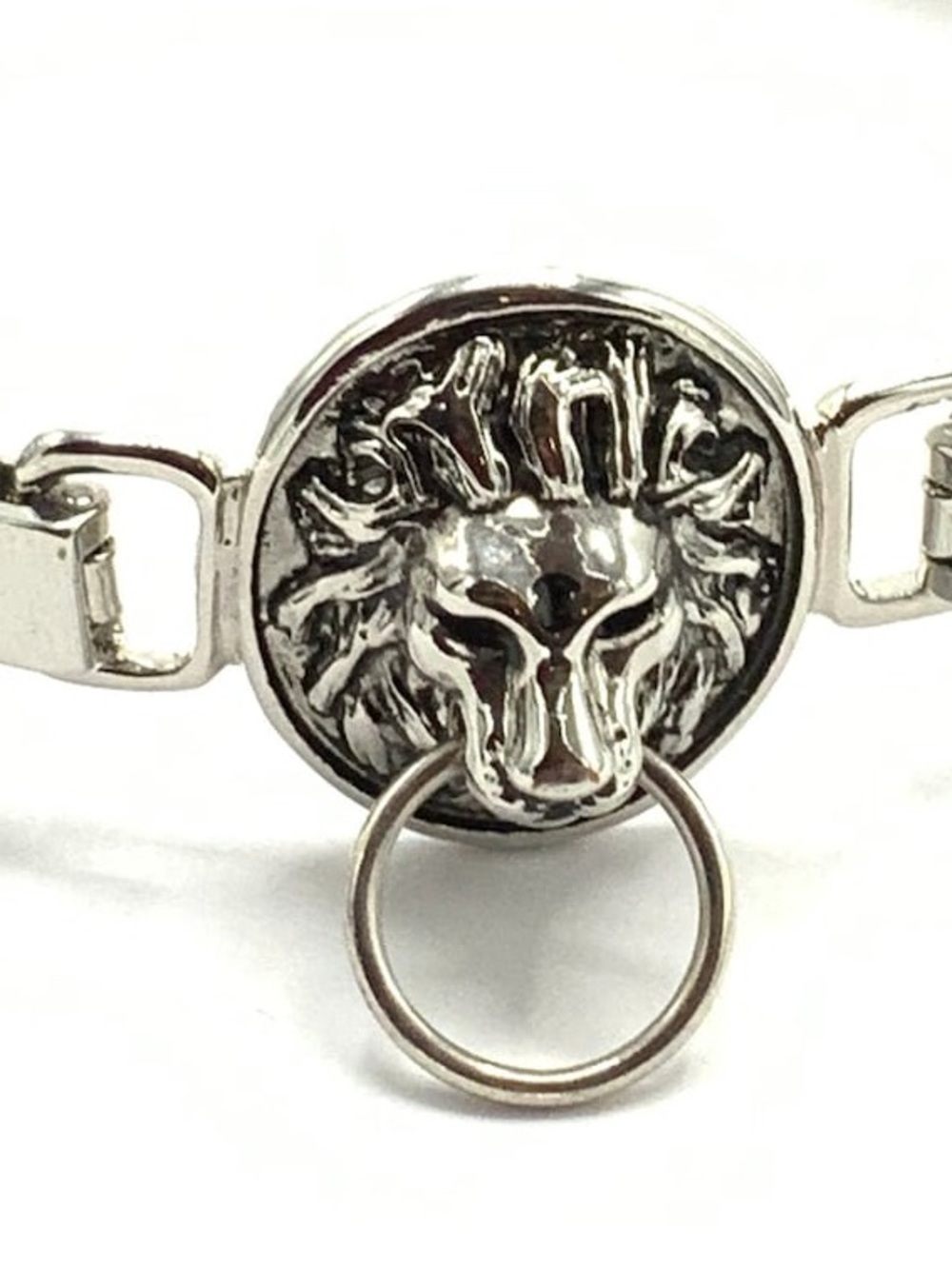 Lia Sophia silver-tone LION door-knocker bracelet connector NEW Vintage